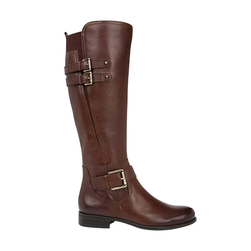 Naturalizer Womens Jessie Knee High Riding Boots Size 7 Wide Brown Cinnamon NIB